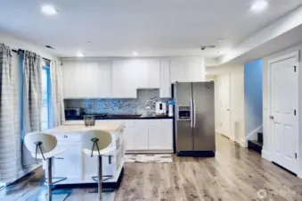 Lower level kitchenette.