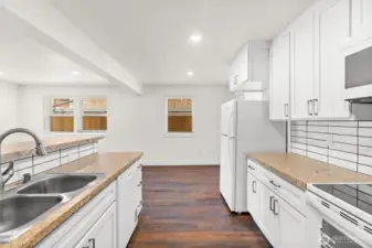 This home follows Habitat's Universal Design Standards to help ensure accessibility. Including: 1 bed & bath on the ground floor, ground floor interior doorways are at least 2' 10" wide, and a one-step entry!