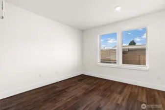 Pictured here is the first bedroom, located on the ground floor of the home!