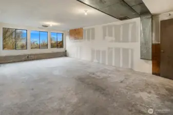 Flexible daylight basement space