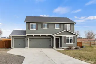 3 car garage with huge driveway