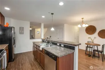 black/stainless steel appliances