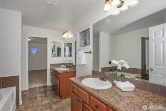 Primary Ensuite with five-piece bath