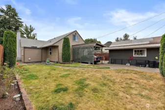 Backyard, fully fenced.