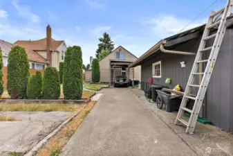 View to back driveway, alley access.