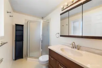 Bathroom off the Primary suite for your convince.