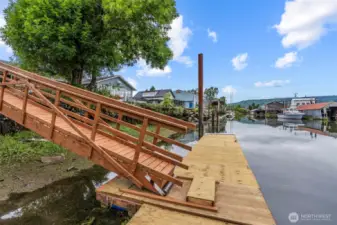 Gangway and dock recently resurfaced, bring your boat, paddle board, watercraft, kayak or canoe!