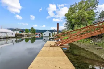 Newly surfaced dock and gangway is ready for your water toys!