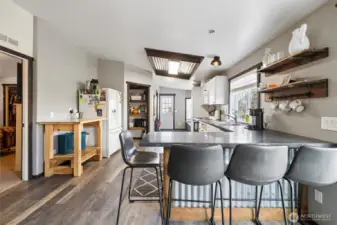 Kitchen with eating bar