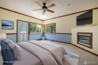 Primary bedroom with access to deck
