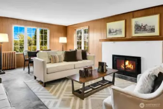 Charming lower level family room.
