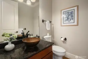 Half bath located on the main floor