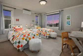 Second expansive bedroom on the upper level