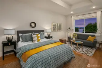 Large lower level bedroom