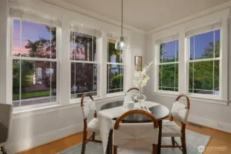 Beautiful eating nook off the kitchen