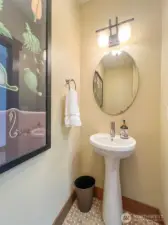 Powder room on the main floor