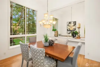 This dining room is perfectly suited for serving in style.