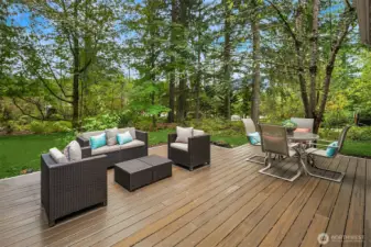 New 635sf Trex deck is perfect for outdoor entertaining