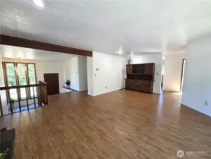 Large living room, cabinet goes with the home