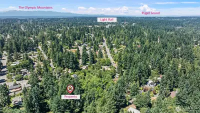 There are two light rail stations located in a short distance to this home.