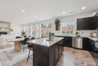 Kitchen with Island Seating & Plentiful Storage!
