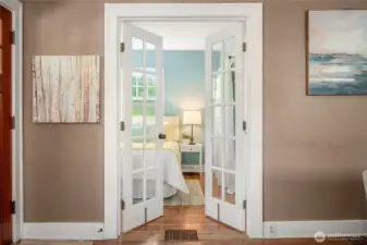 Beautiful French doors make for a classic  accents