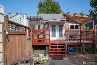 Fully fenced backyard