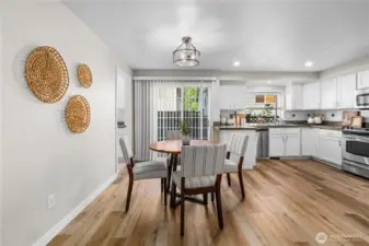 Eating nook off of kitchen