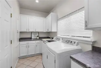 Laundry room doubles as a pantry room