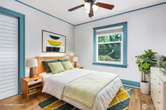 virtually staged bedroom