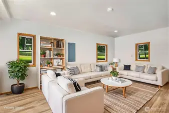 virtually staged living room