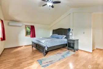 guest suite,with vaulted ceilings, mini-split AC/heat pump