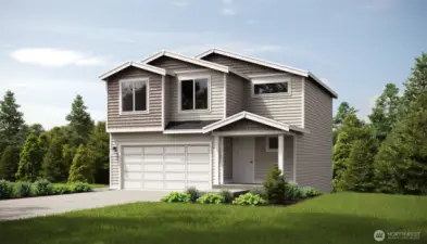 Image is a rendering. Photographs are for illustrative purposes only. Features, finishes, interior/exterior colors, landscaping and floorplan shown may vary from actual homes built