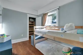 2nd BR on the main floor with large closet.