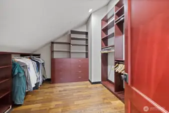 Spacious walk-in closet attached to the 2nd floor Primary is designed for ease of use and allows you every possibility for organization to enhance a clutter-free environment.
