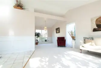 Level entry into a spacious Light and Bright Formal Living room and Dining room.