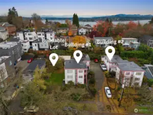 Incredible invest opportunity in the Leschi with 3 seperate tax parcels!!