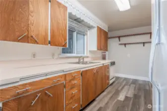 Original wood cabinets in impeccable condition