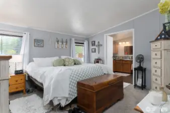 The primary suite is your own oasis.