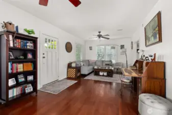 Tons of natural light in this spacious living room