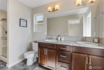 Master Bath With Double Vanity