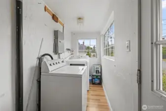 Utility Room with side entrance to home