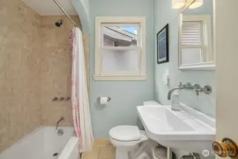 Main level full bath.