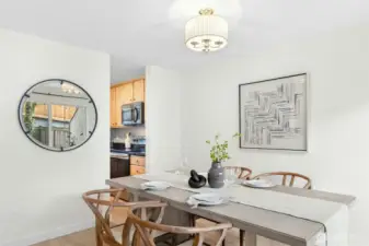 Fresh paint, light fixtures.