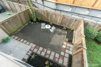 Large and beautifully refreshed back yard.