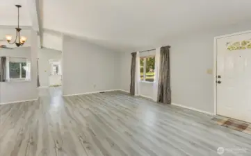 Living space off front door