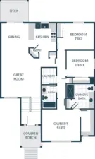 Image is a rendering. Photographs are for illustrative purposes only. Features, finishes, interior/exterior colors, landscaping and floorplan shown may vary from actual homes built