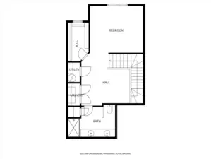 Upper level floor plan.