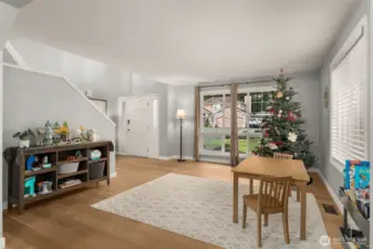 Front room can be a sitting room, 2nd living room or anything you can imagine. Owners used it for a child play area.