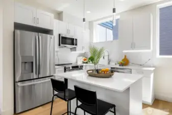 Photos of Staged Model Home, current home not staged.